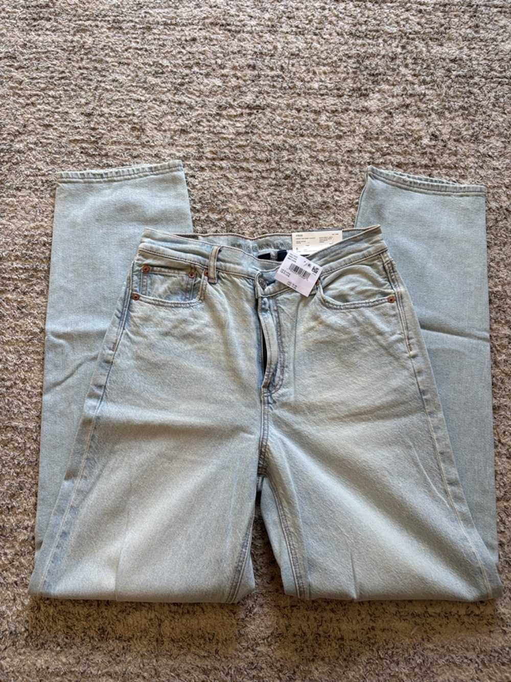 American Eagle Outfitters Women's High-Rise Light Blue Jeans